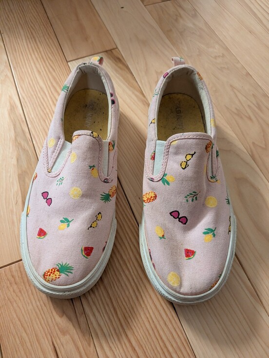 Old Navy Other - Preppy Pink Girls Slip-on Fruit Print Sneakers